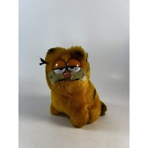 Vintage Garfield Plush Dakin Sitting Orange Fat Cat Chubby Cartoon 1981 - 6"